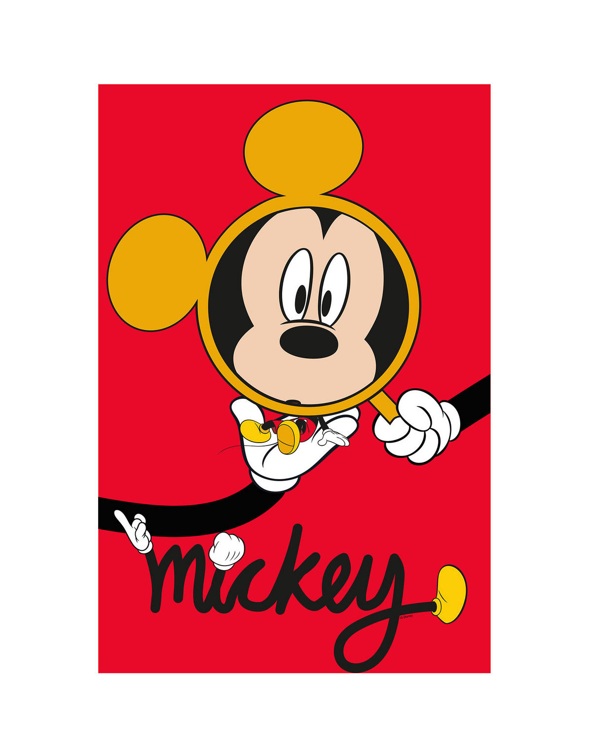 Komar Poster Mickey Mouse Magnifying Glass Disney B/L: ca. 40x50 cm Mickey Mouse Magnifying Glass - (40,00/50,00cm) - Komar