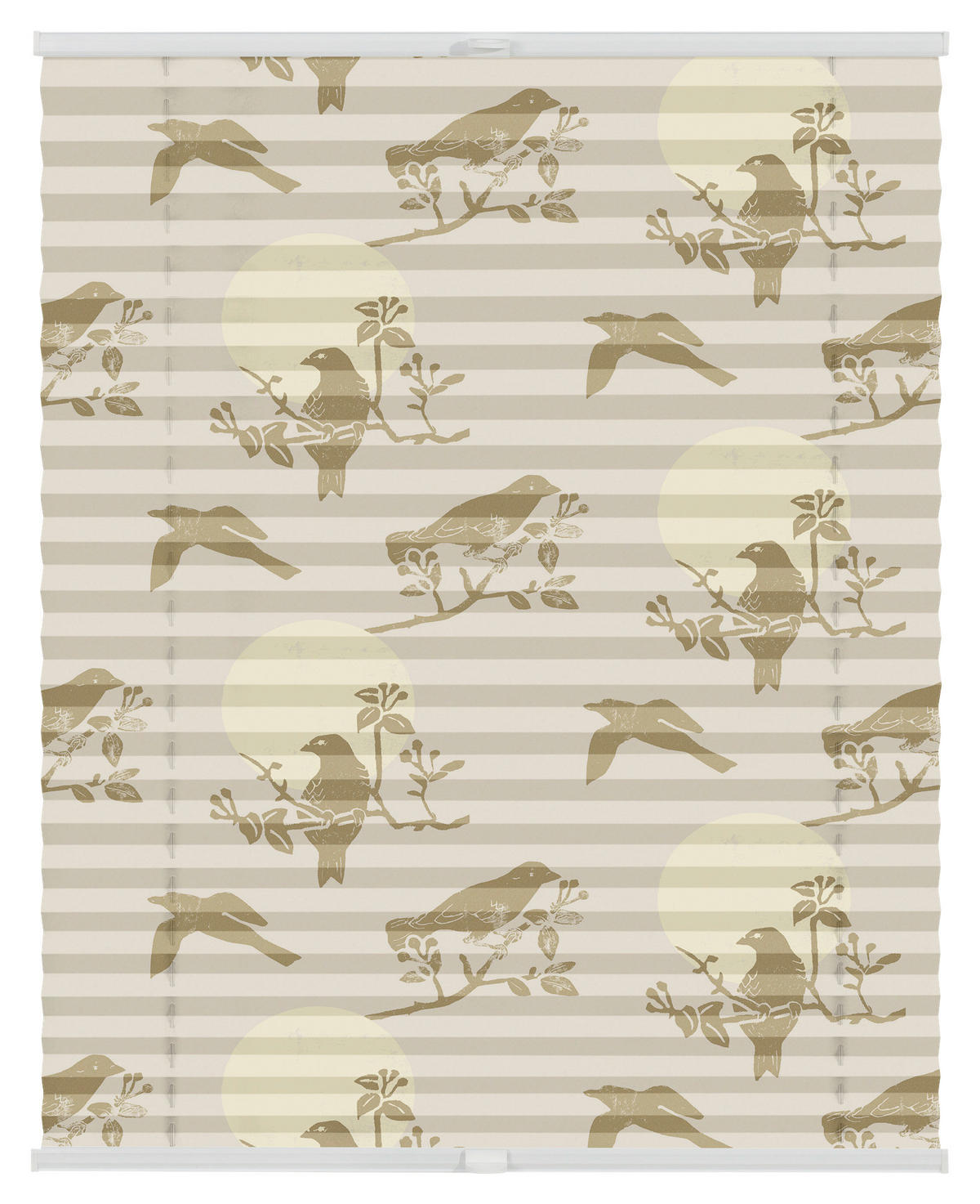 Spannplissee Moon Birds beige B/L: ca. 90x130 cm Moon Birds - beige (90,00/130,00cm) - LICHTBLICK