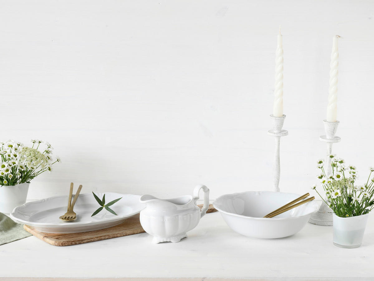 CreaTable Servier-Set Maria Theresia weiß Porzellan Maria Theresia - weiß - CreaTable