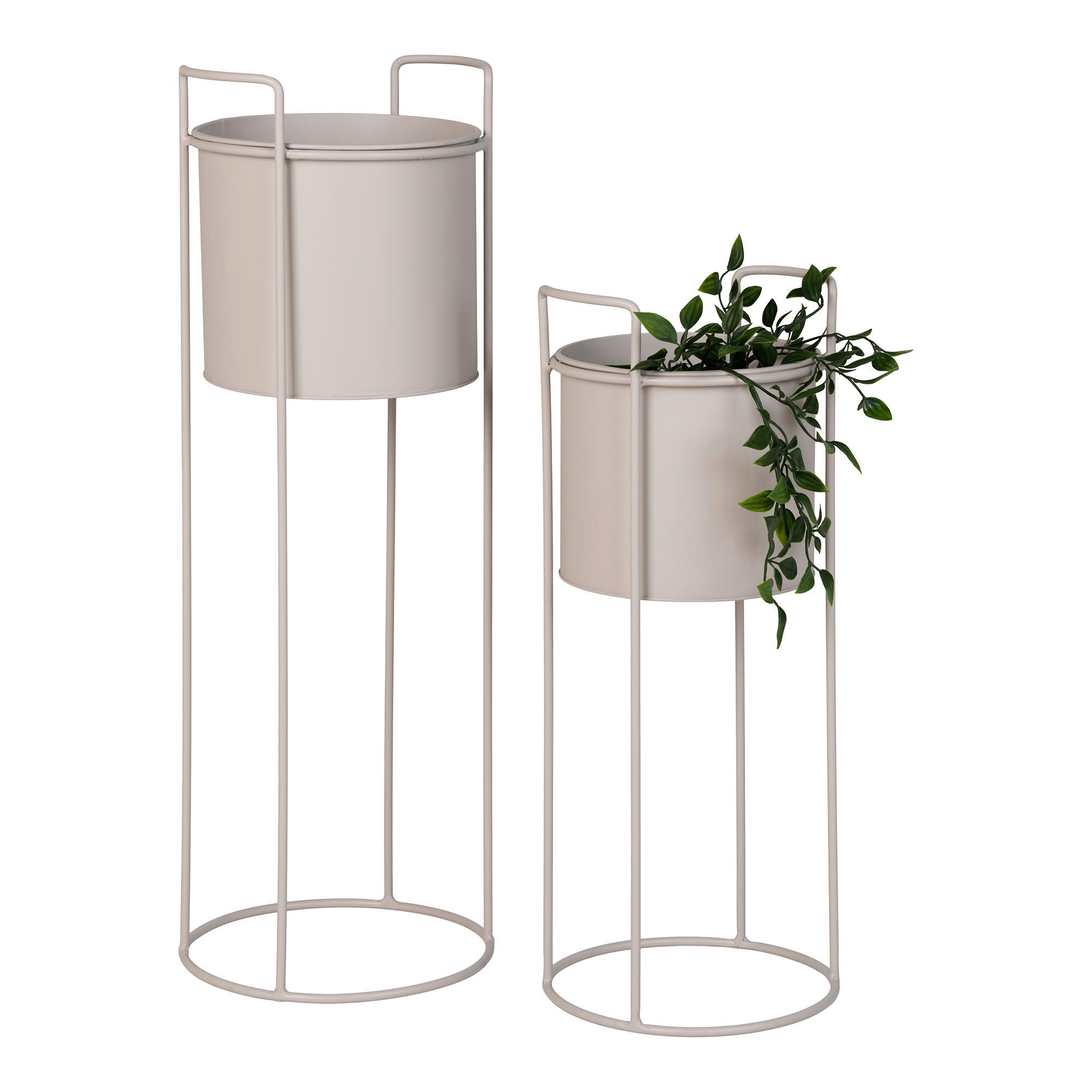 Housenordic Blumentopf Rabo sand Stahl H/D: ca. 50x18 cm Rabo - sand (18,00/50,00cm) - Housenordic