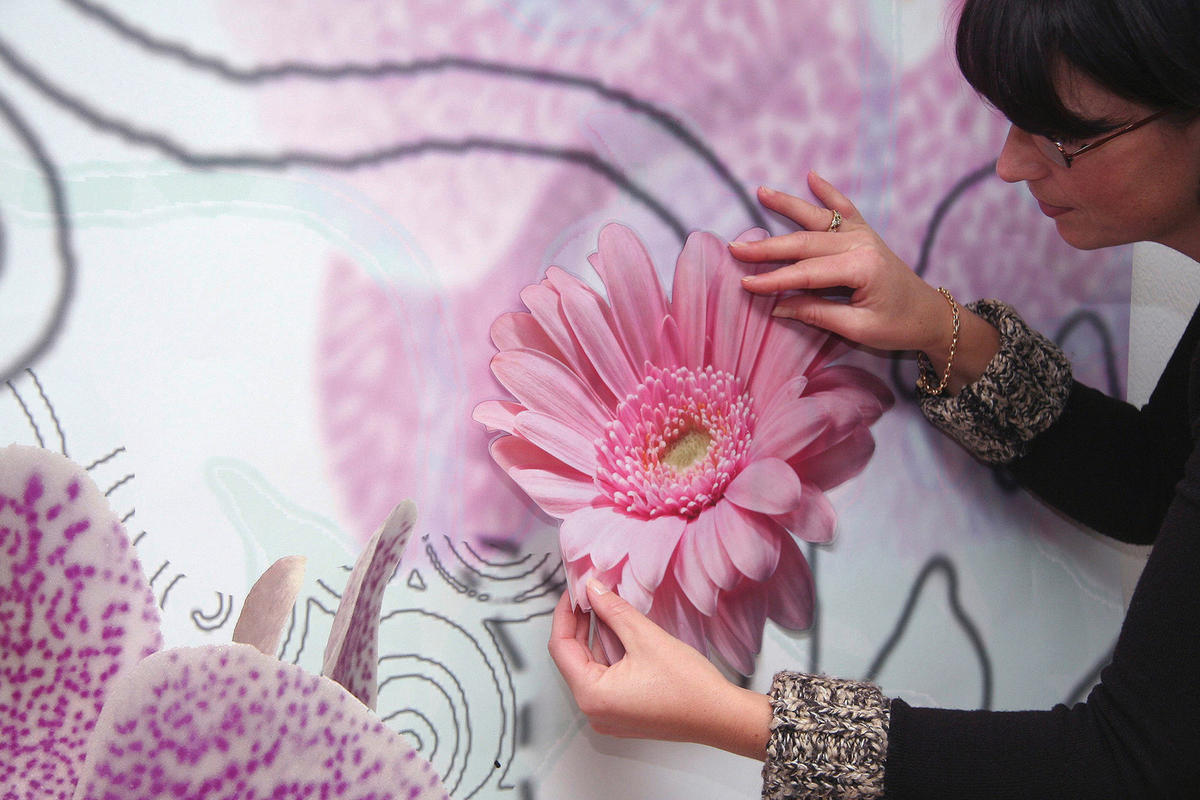Komar Wandtattoo Fiore Blumen Fiore B/L: ca. 50x70 cm Fiore - (50,00/70,00cm) - Komar