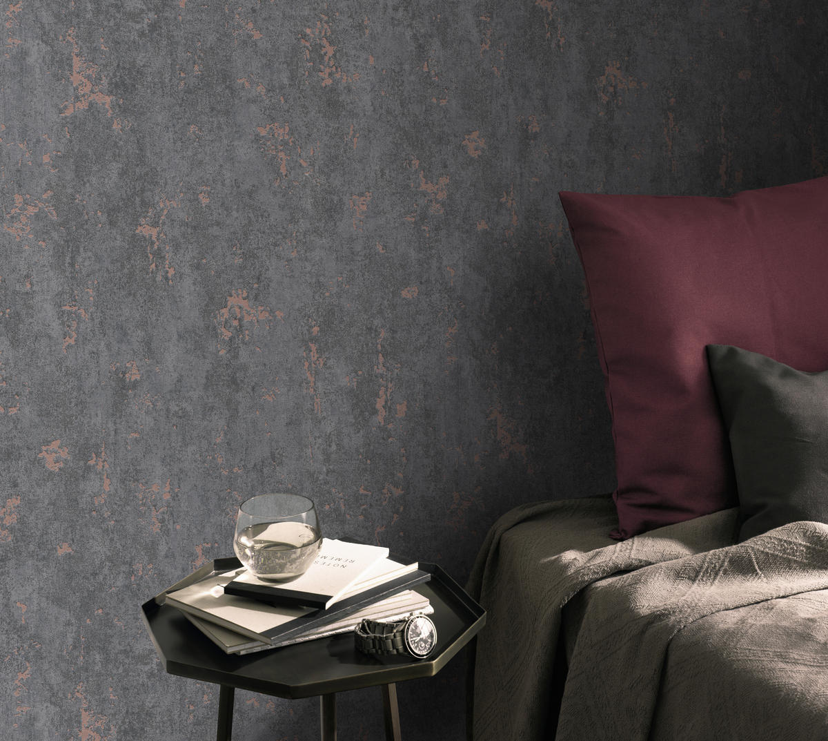 Erismann Vliestapete Betonoptik dunkelgrau bronze B/L: ca. 53x1005 cm Vliestapete_10316-47 - dunkelgrau/bronze (53,00/1005,00cm) - Erismann