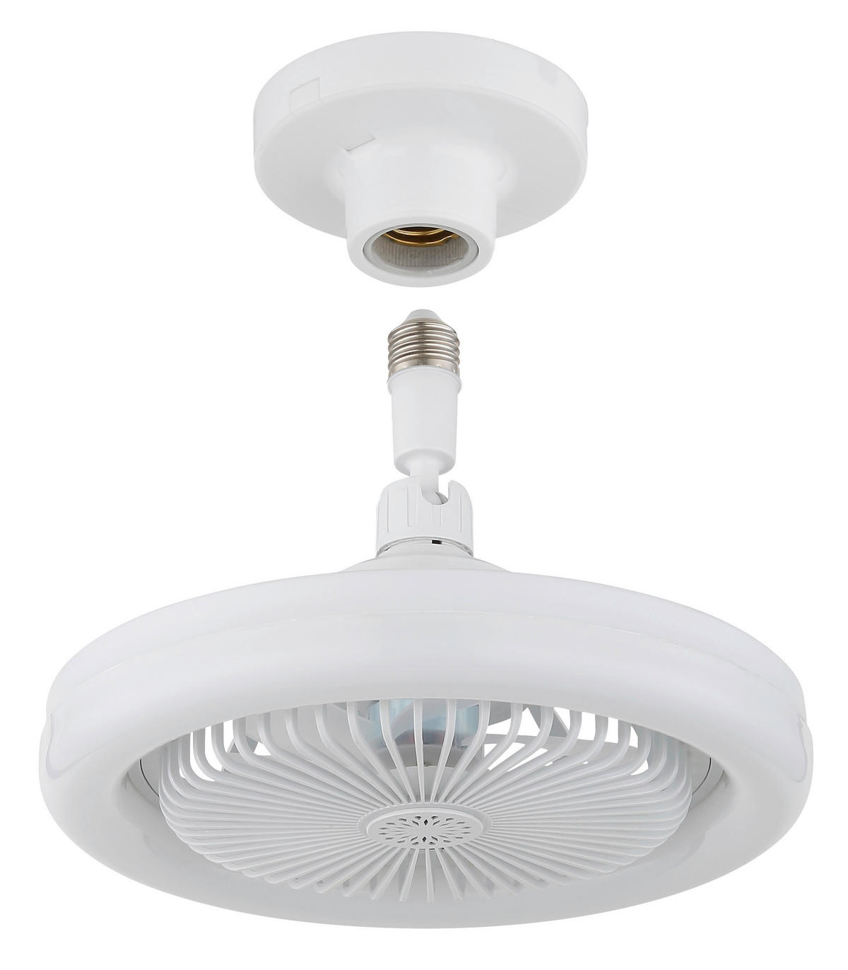 GLOBO Deckenventilator weiß Opal H/D: ca. 21,7x25,8 cm max. 20 W LIDEA - weiß/Opal (25,80/21,70cm) - GLOBO