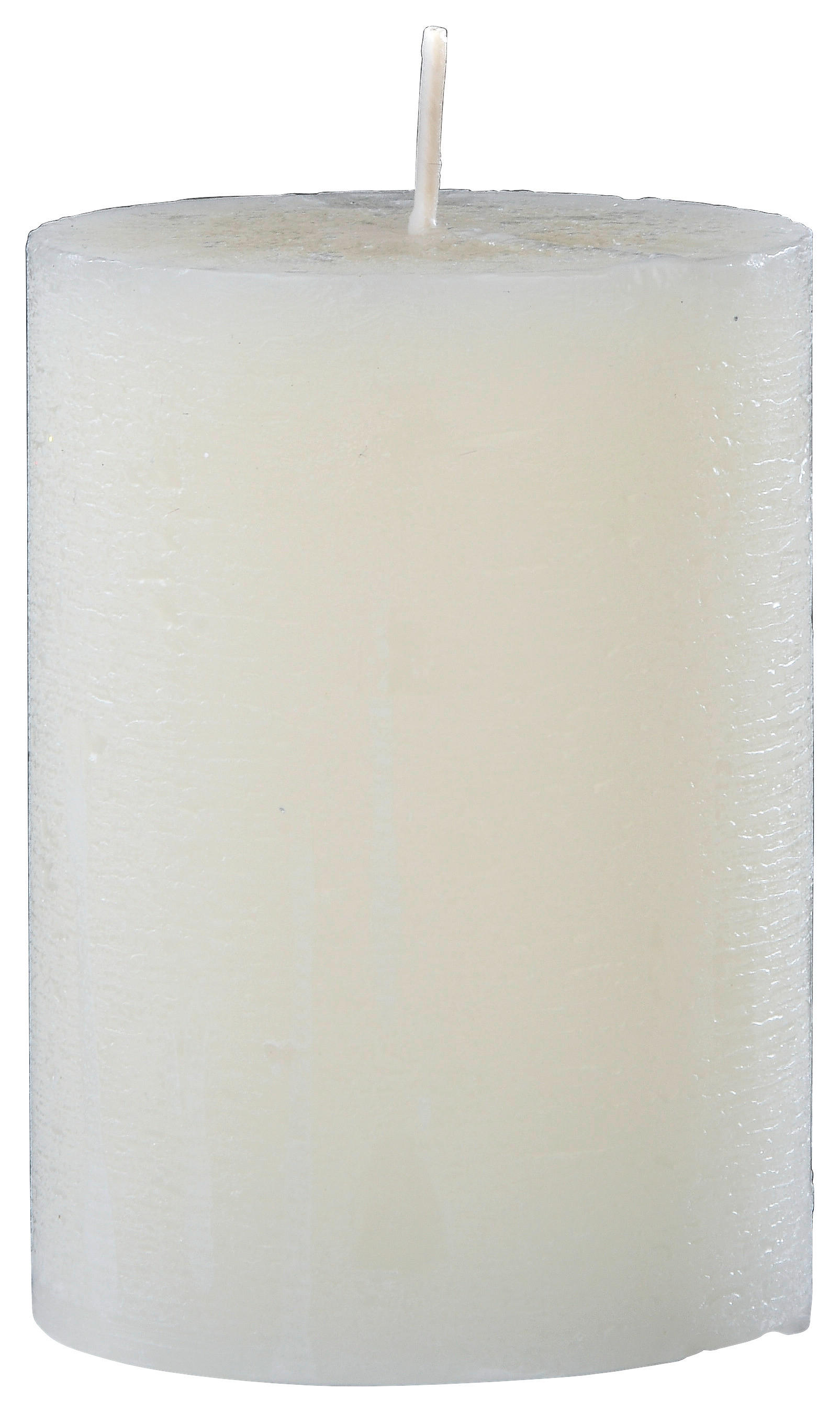 Rustic-Kerze beige B/H/L: ca. 6,8x10x6,8 cm Kerze_Rustic 100/68mm - beige (6,80/6,80/10,00cm)