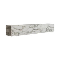 TV-Lowboard Acworth weiß Marmor Optik B/H/T: ca. 160x30x29,6 cm Acworth - weiß (160,00/30,00/29,60cm) - moebel17