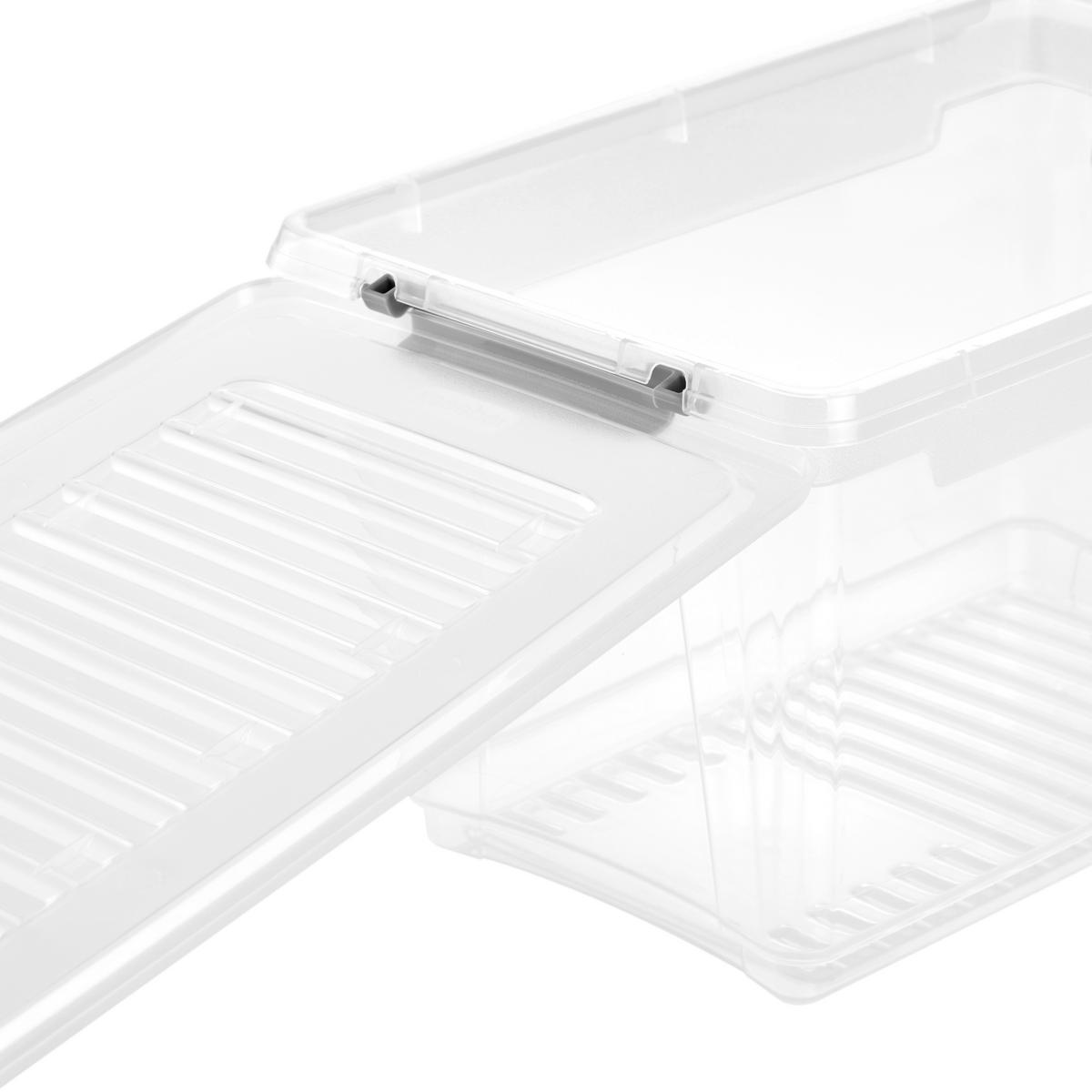 Aufbewahrungsbox transparent B/H/L: ca. 18,5x10,5x28,5 cm Clipbox_Leonie 3,7l - transparent (28,50/18,50/10,50cm)