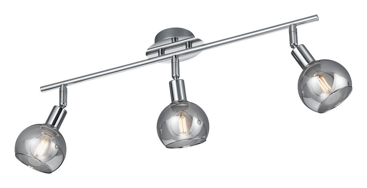 Spot Chrom Metall B/H/T: ca. 58x21x9 cm E14 3 Brennstellen Spot_3flg.Brest - Chrom (58,00/21,00/9,00cm)