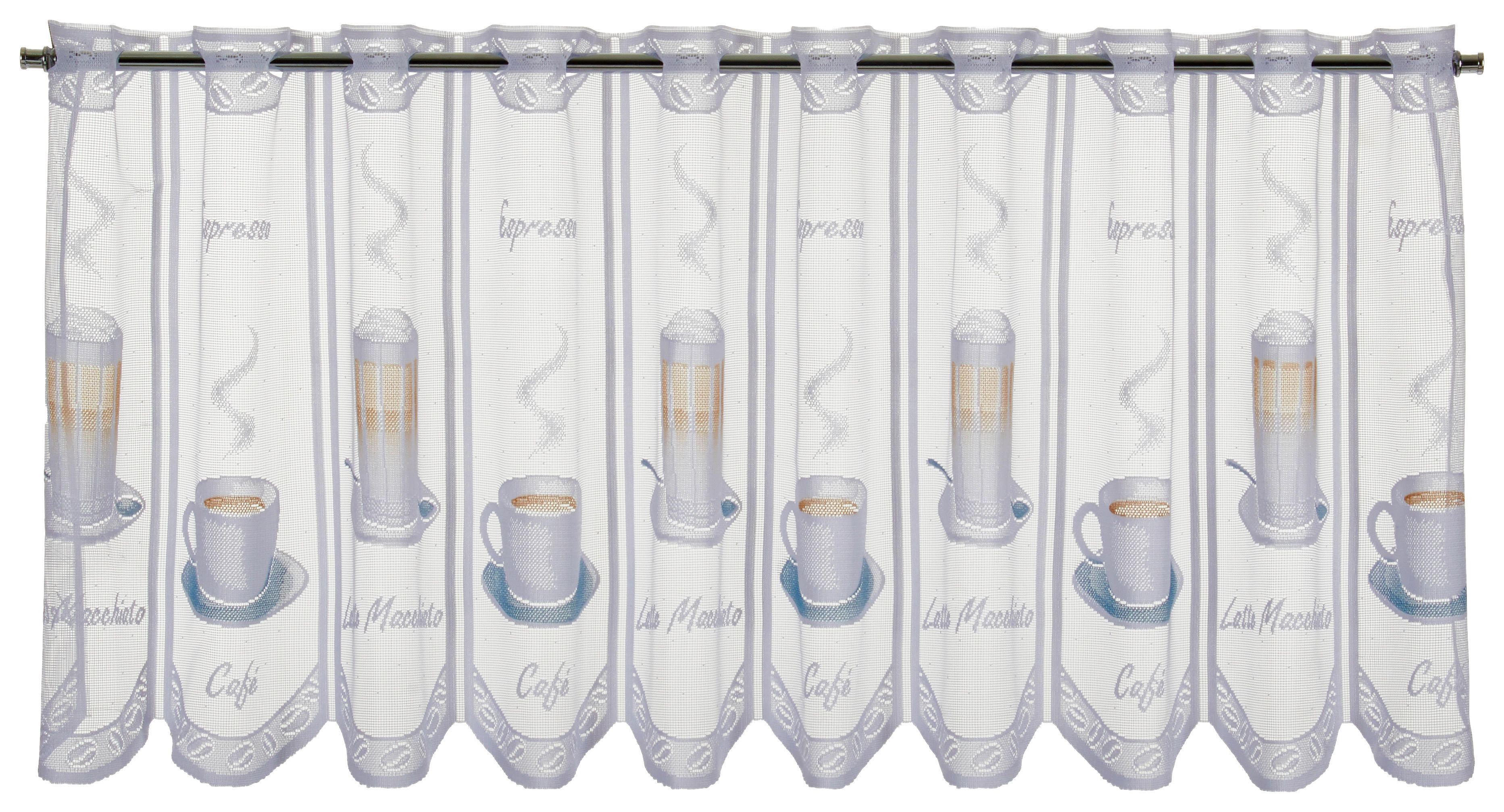 Thumbnail - POCOline Scheibengardine Cappuccino braun B/L: ca. 145x45 cm