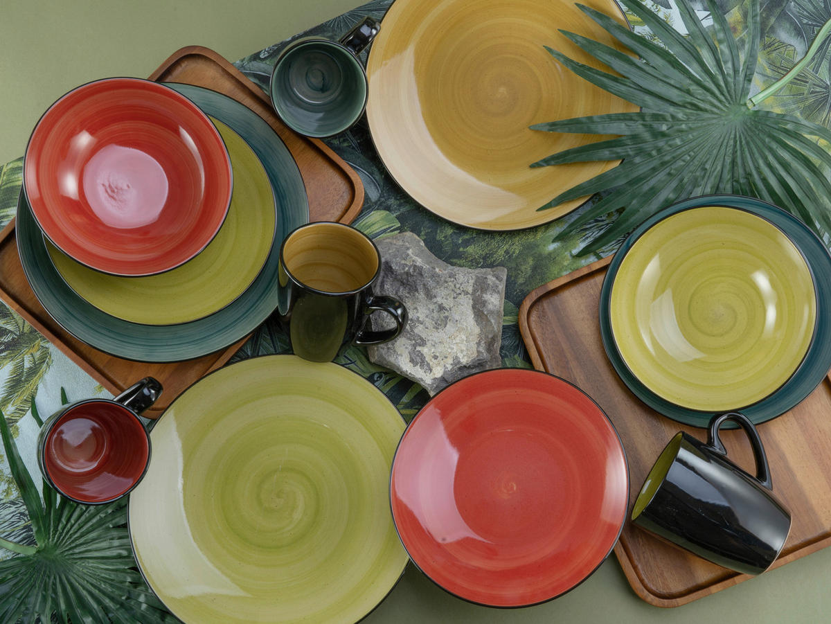 CreaTable Kombiservice Samoa multicolor Keramik 16 tlg. Samoa - multicolor - CreaTable