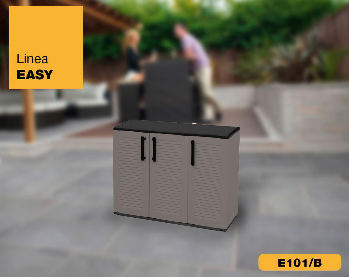 ArtPlast Kunststoffschrank Easy grau B/H/L: ca. 37x84x102 cm Easy - grau (102,00/37,00/84,00cm) - ArtPlast