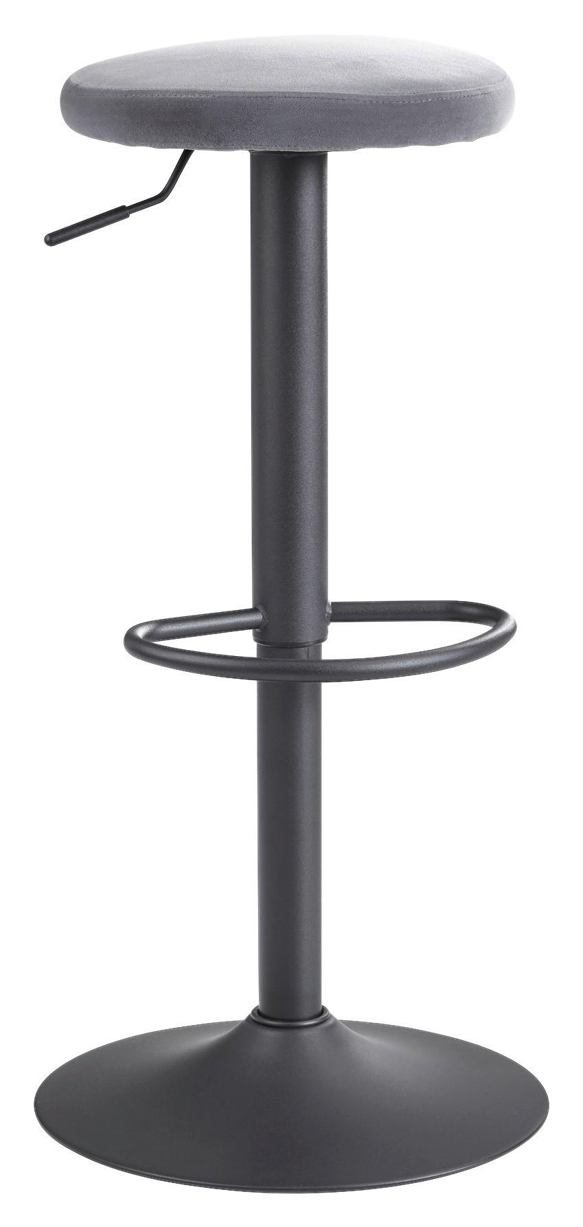 Barhocker grau Polyester B/H/T/D: ca. 40x79x40x35 cm Barhocker - schwarz/grau (40,00/79,00/40,00cm) - Wohnling