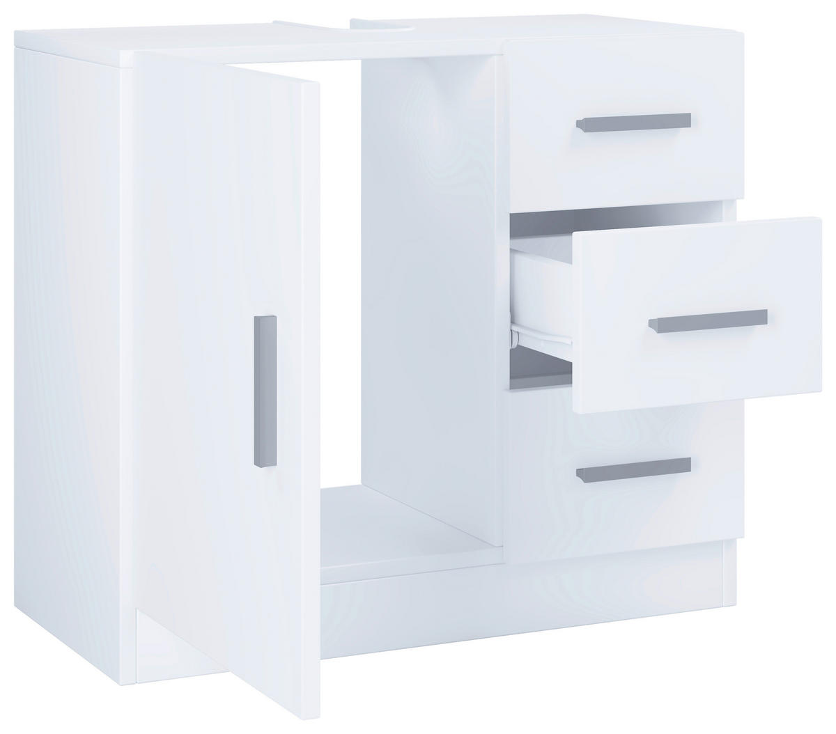 Waschbeckenunterschrank Zalo weiß B/H/T: ca. 63x56x30 cm Zalo - weiß (63,00/56,00/30,00cm) - VCM Möbel