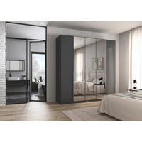 Kleiderschrank Alabama grau B/H/T: ca. 225x229x54 cm Alabama - Alu/grau (225,00/229,00/54,00cm)