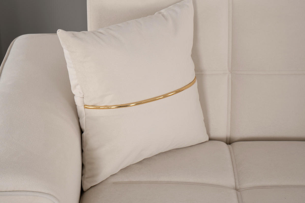 Sofa 3-2-1 Salda beige Microfaser Salda - gold/beige