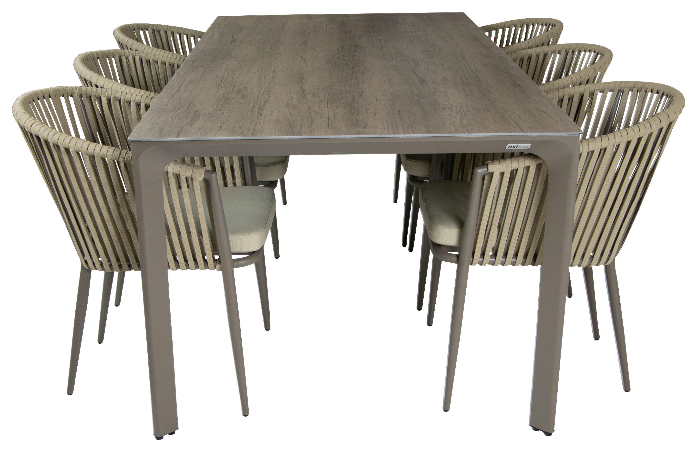 AXI Outdoor Living Gartensitzgruppe Resi taupe Metall B/H/L: ca. 100x79x200 cm Resi - taupe (200,00/100,00/79,00cm) - AXI Outdoor Living