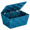 Badkorb petrol Kunststoff B/H/L: ca. 19x10x14 cm Badkorb_Adria_mit_Deckel petrol - petrol (14,00/19,00/10,00cm) - WENKO