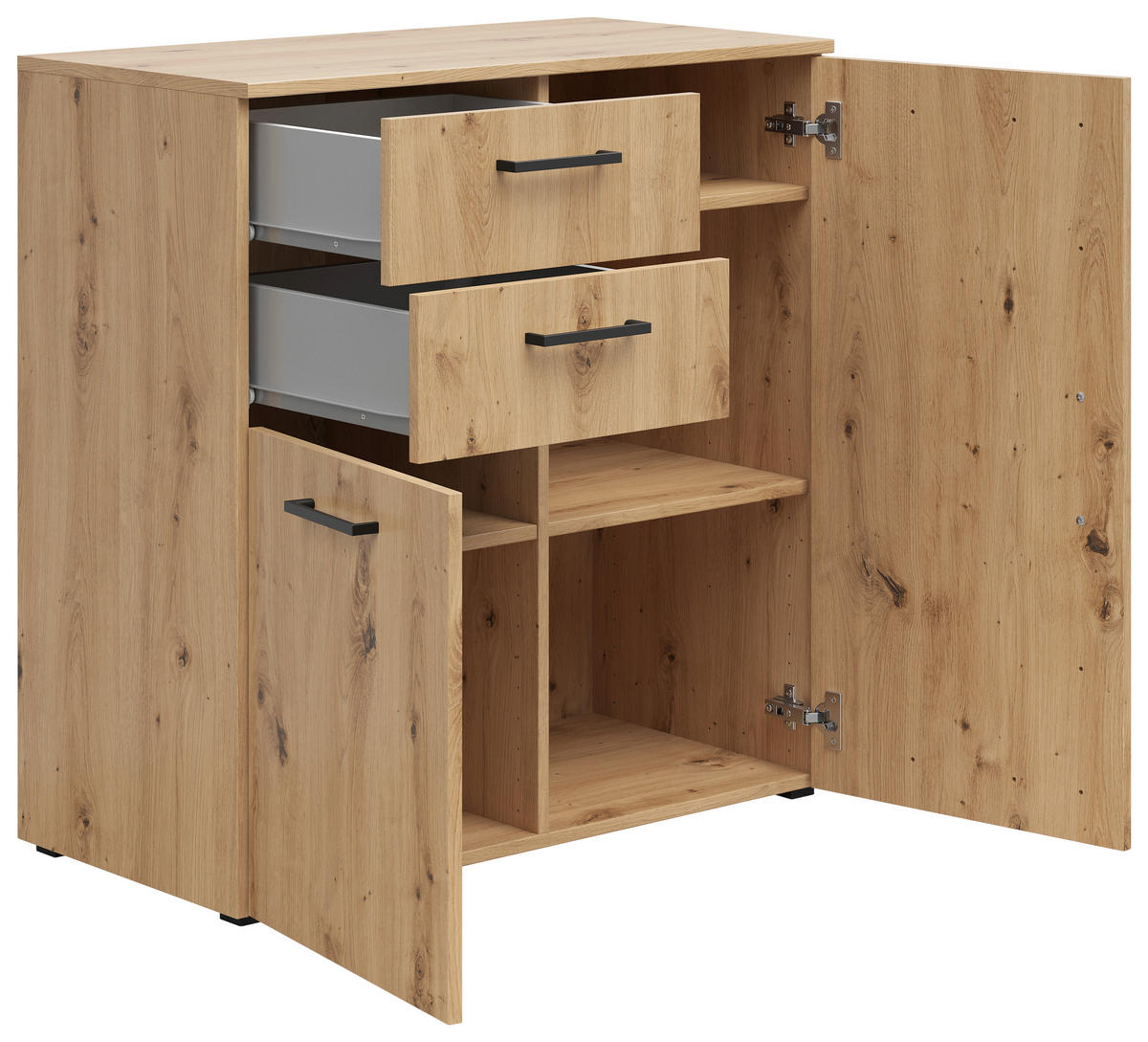 Kommode Multi-Stauraum Typ 26 Eiche Artisan Nachbildung B/H/T: ca. 80x83x40 cm Multi-Stauraum Typ 26 - Eiche (80,00/83,00/40,00cm)