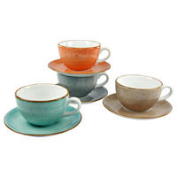 CreaTable Cappuccino-Set Vintage Nature multicolor Porzellan Vintage Nature - multicolor - CreaTable