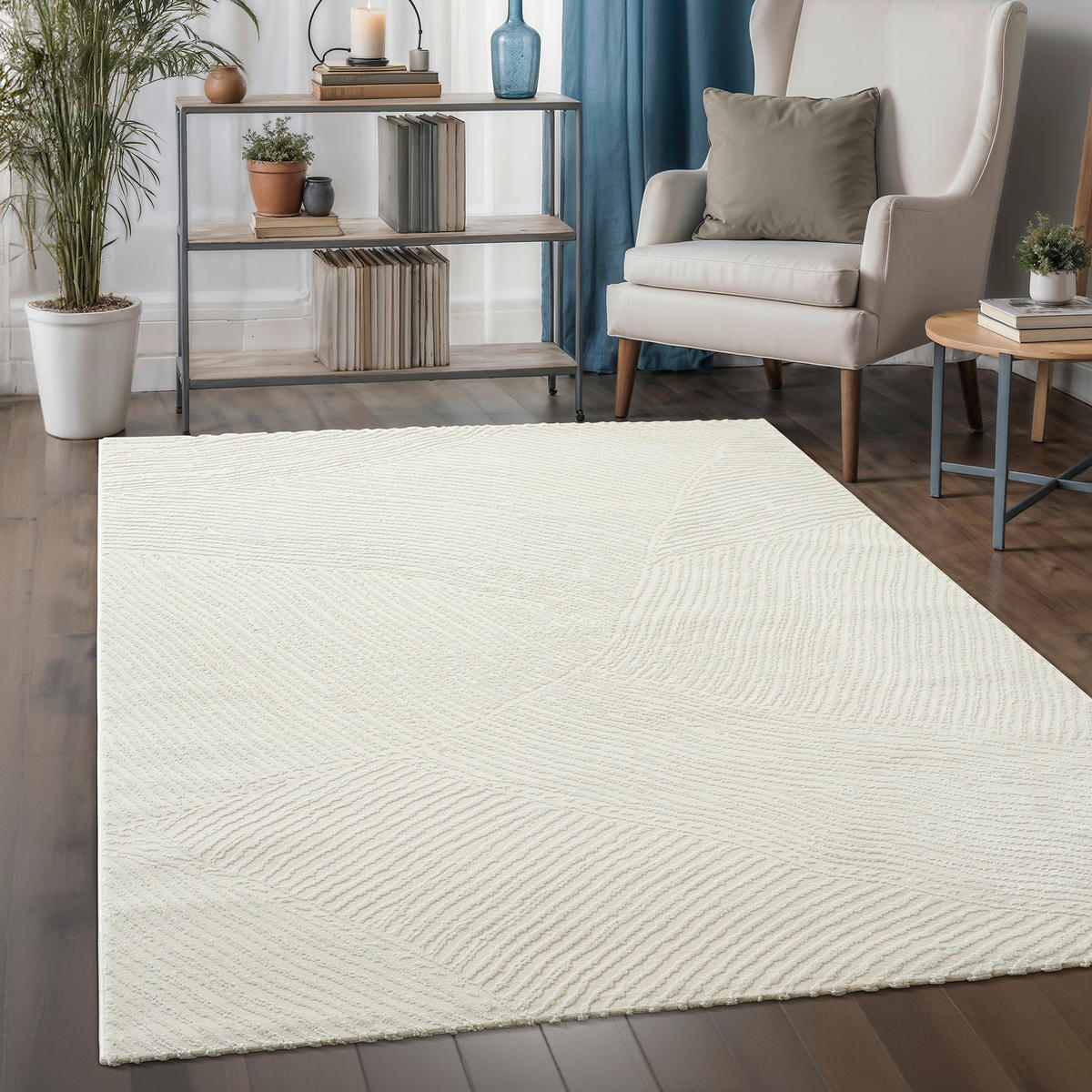 Sanat Kurzflorteppich HERA weiß B/L: ca. 120x160 cm HERA - weiß (120,00/160,00cm) - Sanat