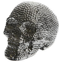 Spardose silber Keramik B/H/L: ca. 6x12x16 cm Spardose_Totenkopf - silber (16,00/6,00/12,00cm)