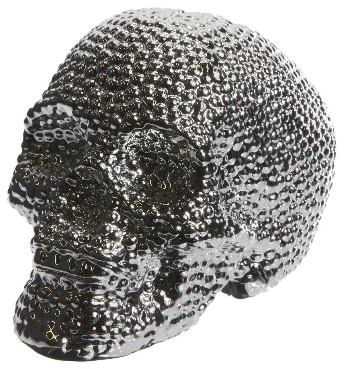 Spardose silber Keramik B/H/L: ca. 6x12x16 cm Spardose_Totenkopf - silber (16,00/6,00/12,00cm)