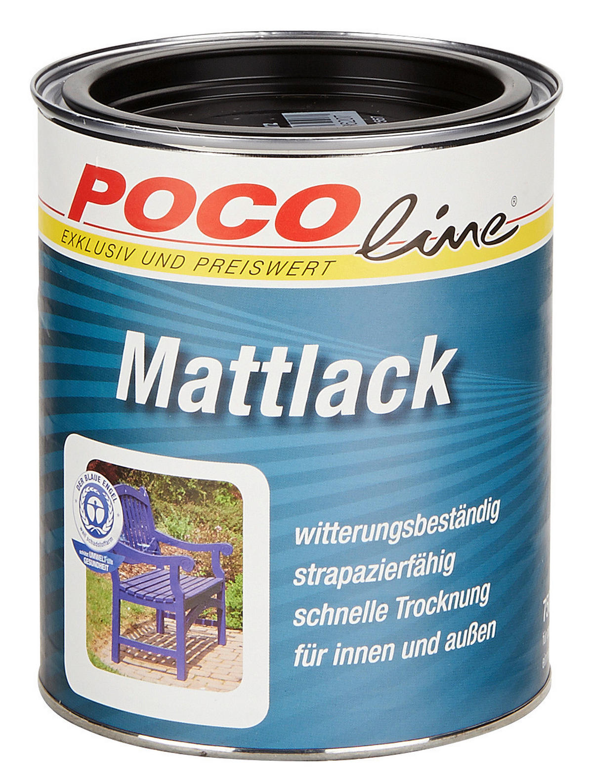 POCOline Acyl Buntlack tiefschwarz matt ca. 0,75 l Mattlack_Acryl_2in1 750ml - tiefschwarz (750ml) - POCOline