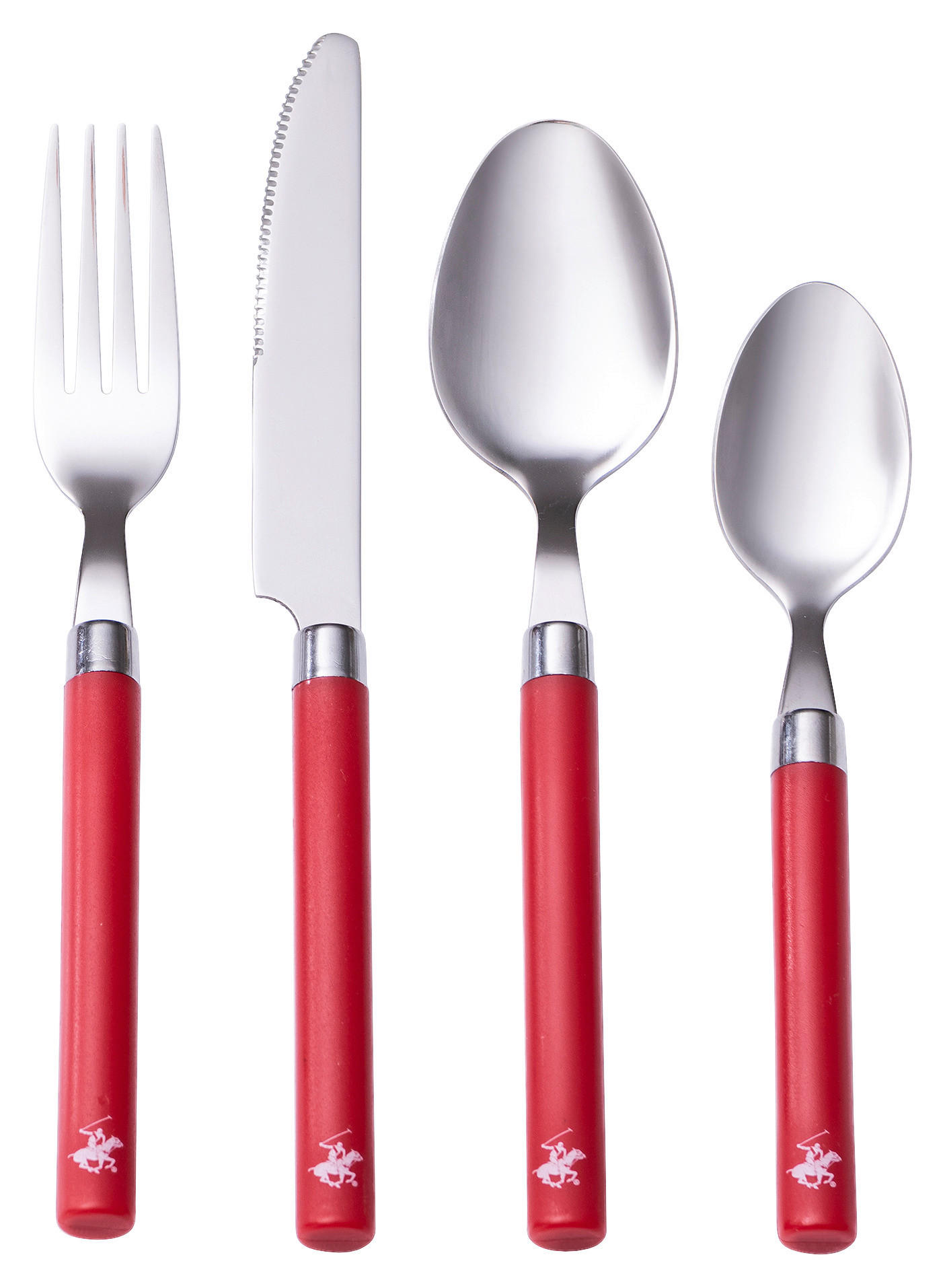 POLO CLUB Besteckset POLO CLUB rot Edelstahl 16 tlg. POLO CLUB - rot/silber - POLO CLUB