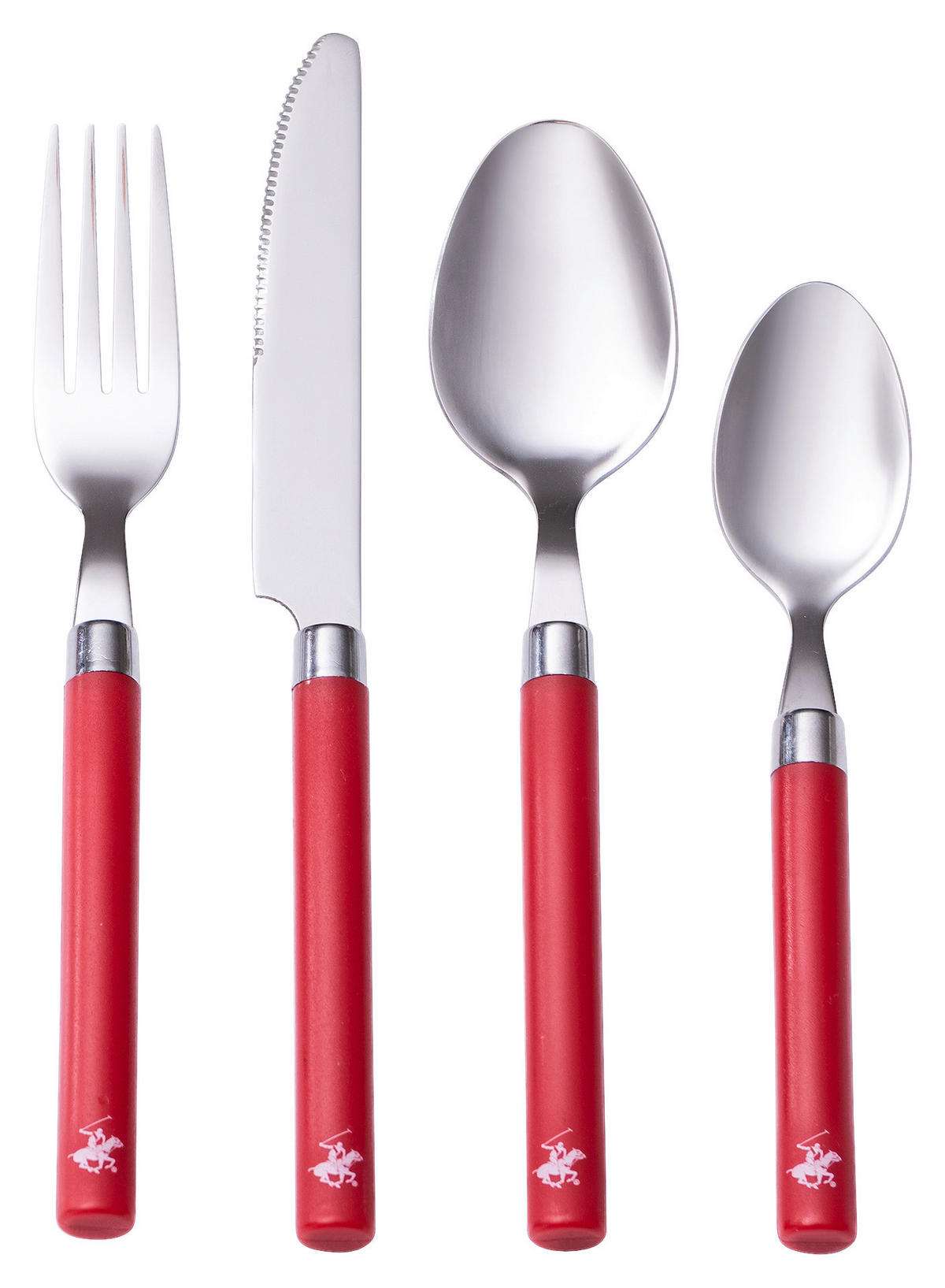 POLO CLUB Besteckset POLO CLUB rot Edelstahl 16 tlg. POLO CLUB - rot/silber - POLO CLUB