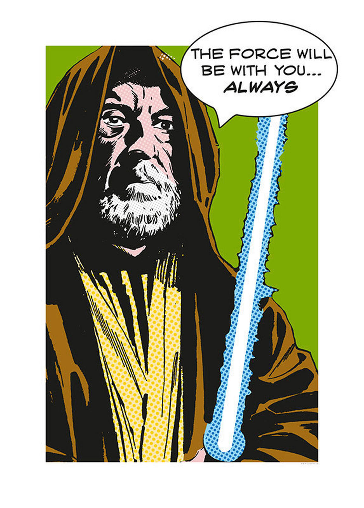Komar Poster Star Wars Classic Comic Quote Obi W Star Wars B/L: ca. 50x70 cm Star Wars Classic Comic Quote Obi W - (50,00/70,00cm) - Komar