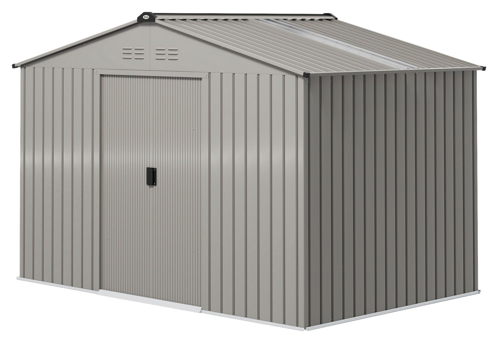 Outsunny Gerätehaus grau B/H/L: ca. 195x192x277 cm Gerätehaus - grau (277,00/195,00/192,00cm) - Outsunny