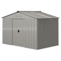 Outsunny Gerätehaus grau B/H/L: ca. 195x192x277 cm Gerätehaus - grau (277,00/195,00/192,00cm) - Outsunny