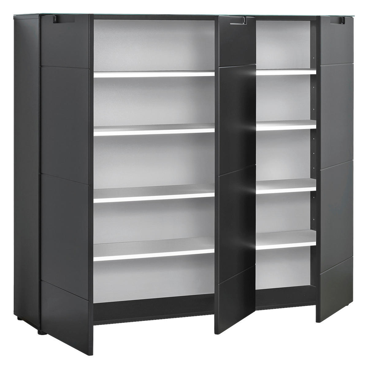 Kommode Mailand 13 anthrazit B/H/T: ca. 135x120x34 cm Mailand 13 - anthrazit (135,00/120,00/34,00cm)