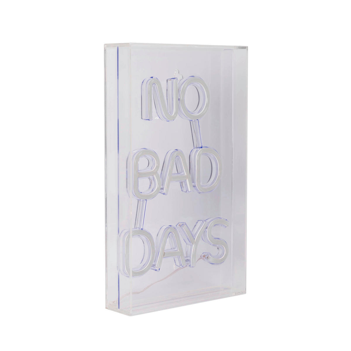 Näve Leuchten LED-Schriftzug klar Kunststoff B/H/T: ca. 18x30x4,7 cm NO BAD DAYS - klar (18,00/30,00/4,70cm) - Näve Leuchten