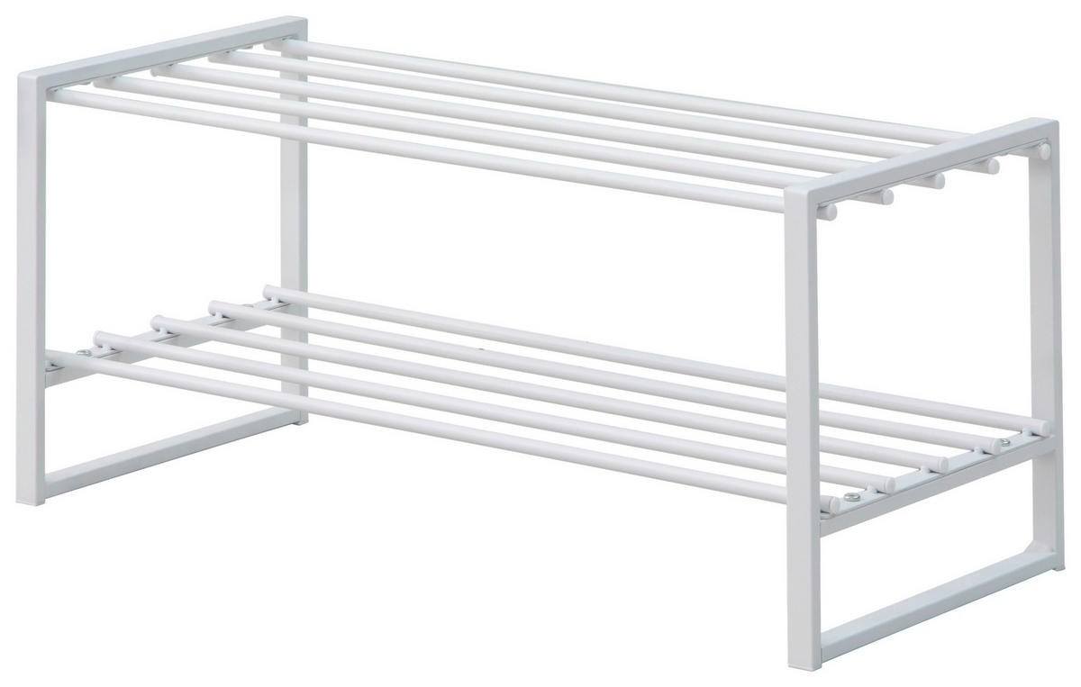 Schuhregal Abby weiß Metall B/H/T: ca. 70x30x30 cm Abby - weiß (70,00/30,00/30,00cm)