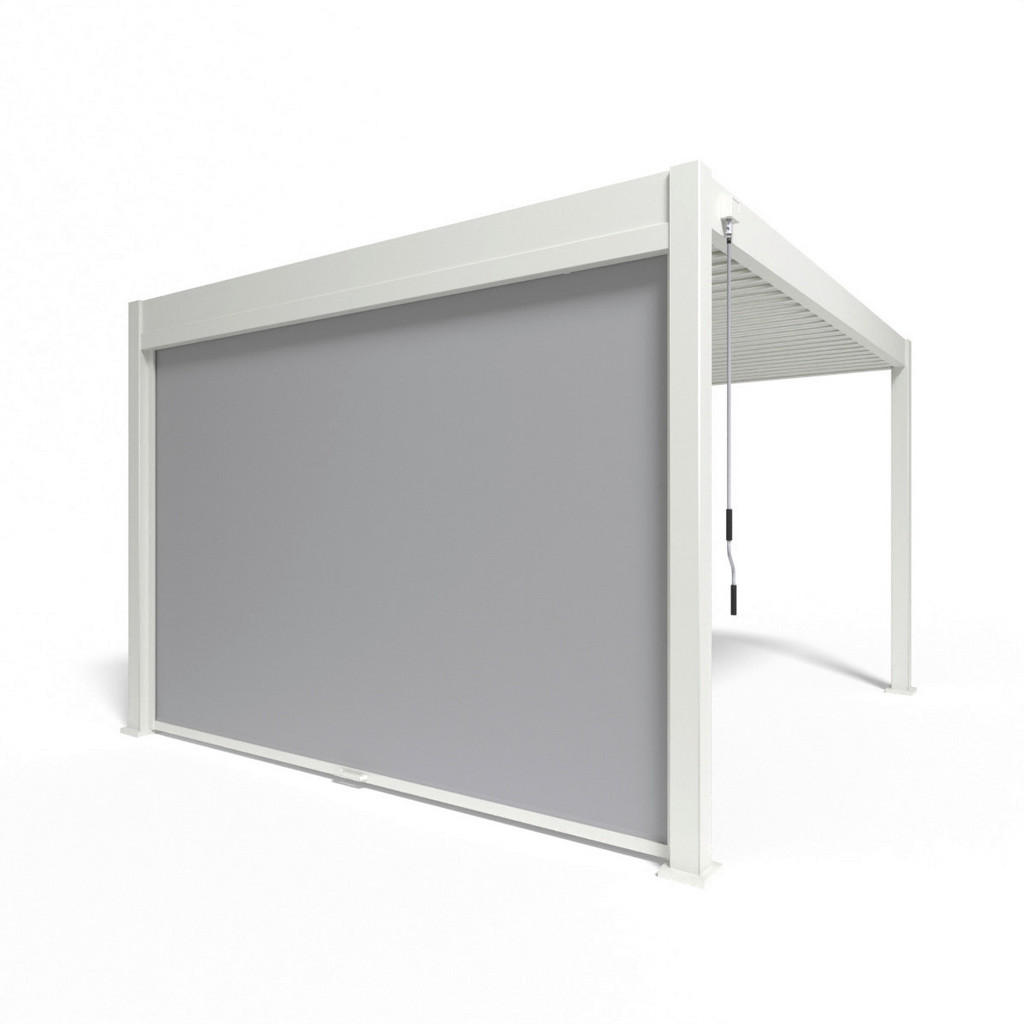 Thumbnail - PergoLine Sonnenrollo für Pergola Trumpf + Superior weiß PVC H/L: ca. 235x360 cm