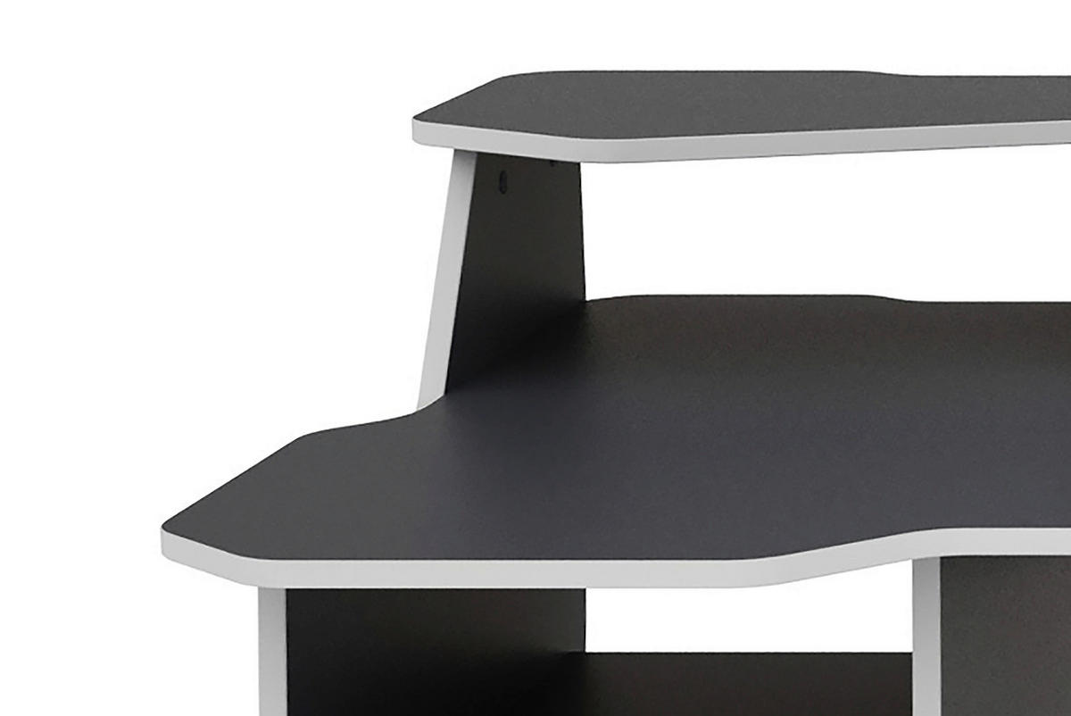 Schreibtisch MATRIX anthrazit weiß B/H/T: ca. 180x76,96x85 cm MATRIX - weiß/anthrazit (180,00/76,96/85,00cm) - byLIVING