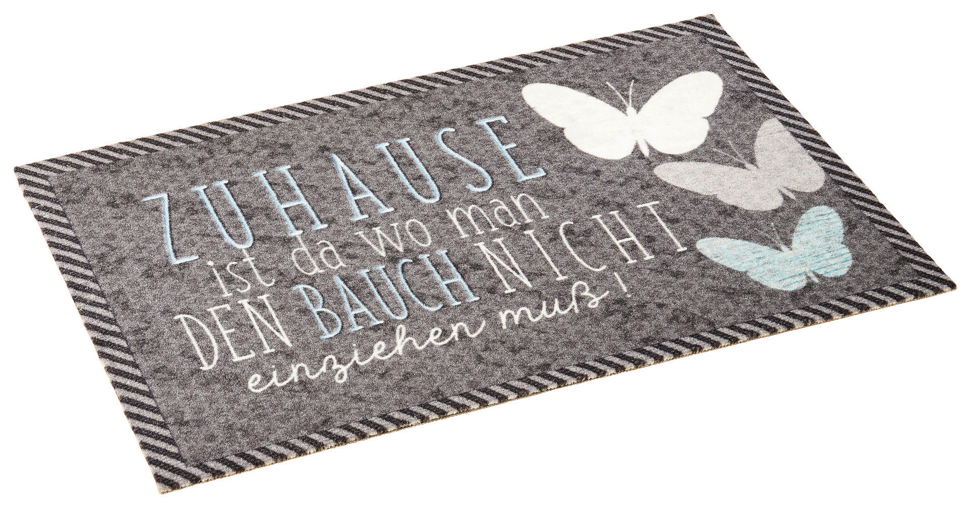 Fußmatte Velvet dunkelgrau B/L: ca. 40x60 cm Velvet - dunkelgrau (40,00/60,00cm)