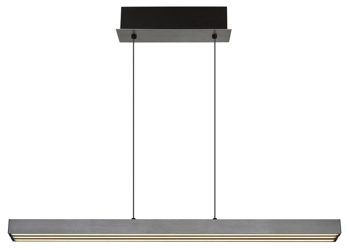 GLOBO LED-Pendellleuchte Opal dunkelgrau Metall Kunststoff B/H/T: ca. 150x150x7,5 cm 1.0 Brennstellen ETHAN - Opal/dunkelgrau (150,00/150,00/7,50cm) - GLOBO