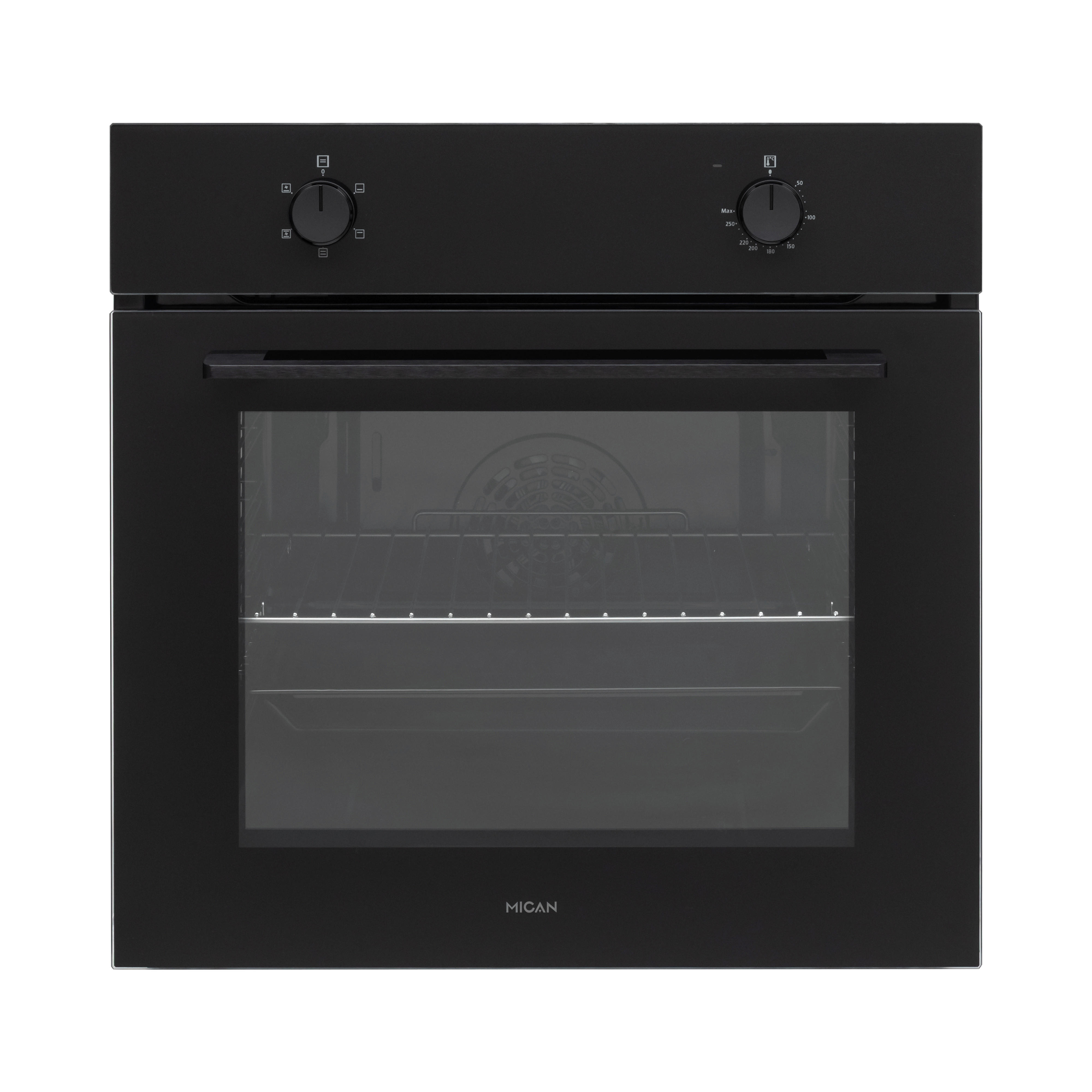 Mican Einbaubackofen BOAUS65 schwarz Metall B/H/T: ca. 59,5x59,5x57 cm BOAUS65 - schwarz (59,50/59,50/57,00cm) - Mican