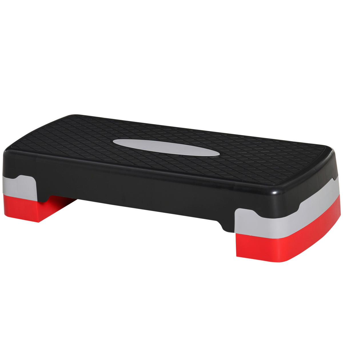 HOMCOM Steppbrett rot Kunststoff B/H/L: ca. 68x15x29 cm Steppbrett - rot/schwarz (29,00/68,00/15,00cm) - HOMCOM
