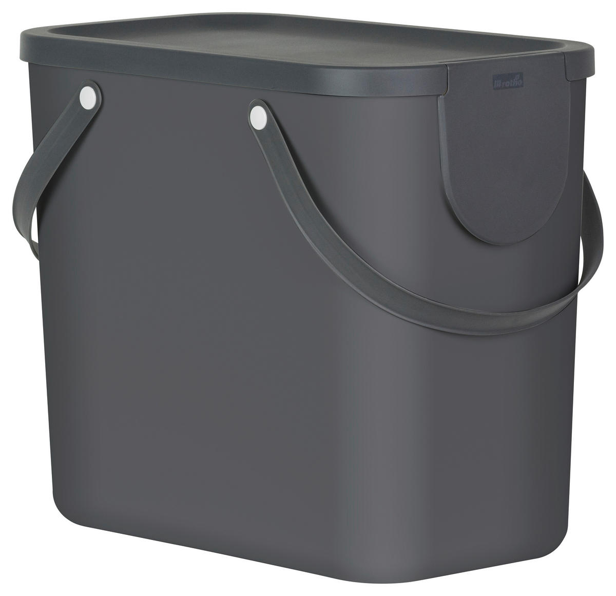 Rotho Abfalleimer anthrazit B/H/L: ca. 23,5x34x40 cm Abfalleimer_Albula 25l - anthrazit (40,00/23,50/34,00cm) - Rotho