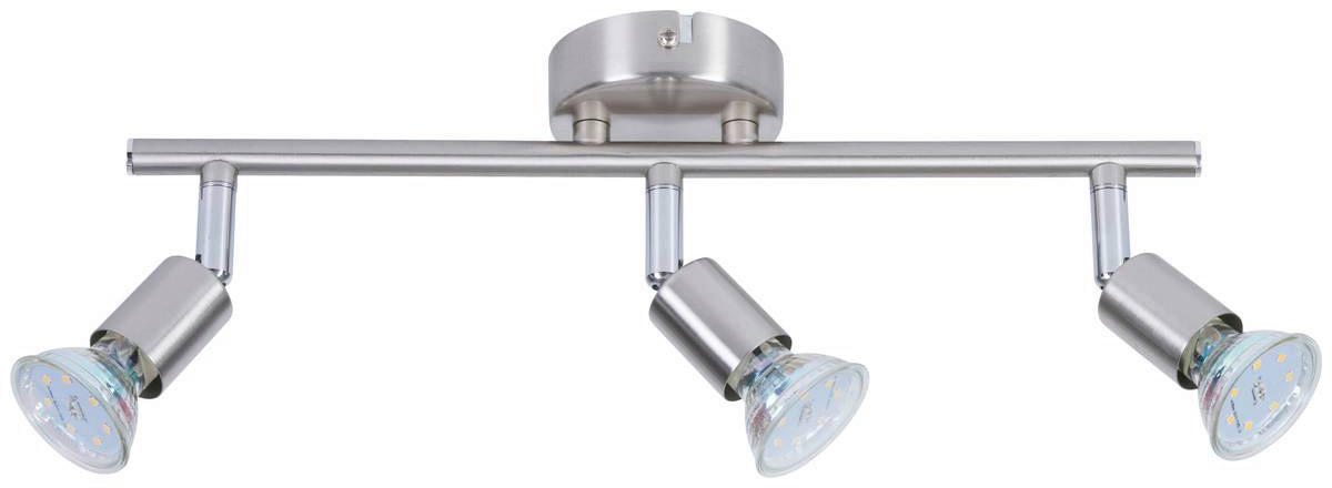 Spotbalken Joris nickel matt Metall L: ca. 36 cm GU10 3 Brennstellen Spotbalken_3flg.Joris - nickel matt (36,00cm)