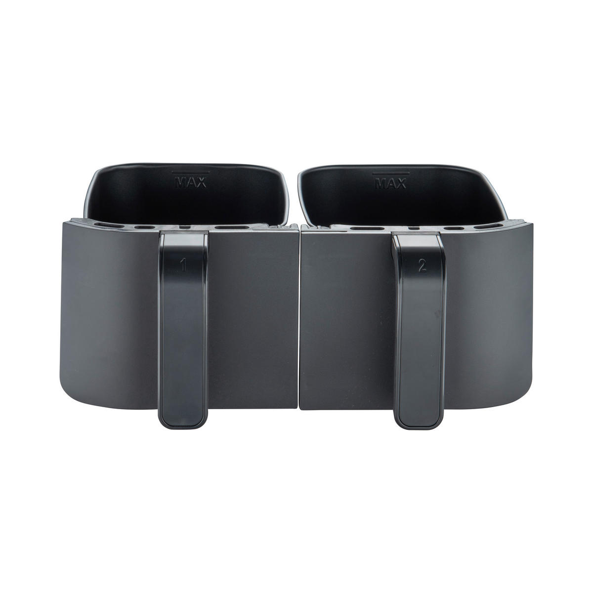 SWISS HOME Doppel-Heißluftfritteuse SH-6931 schwarz Kunststoff B/H/L: ca. 24x28x32 cm ca. 3 l BLACK DARK - schwarz (32,00/24,00/28,00cm) - SWISS HOME