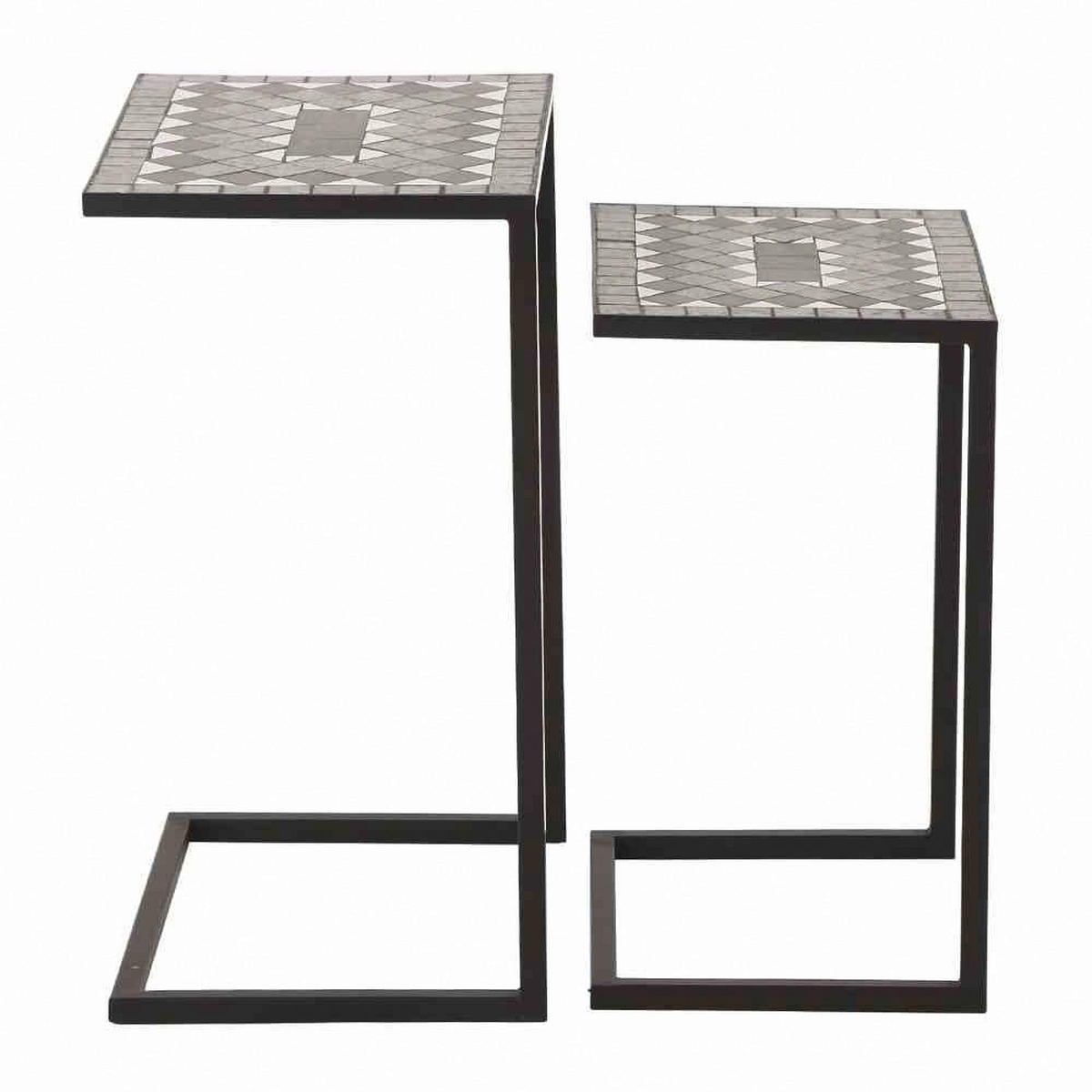 Gardamo Tischset COMO schwarz Stahl COMO - schwarz - Gardamo
