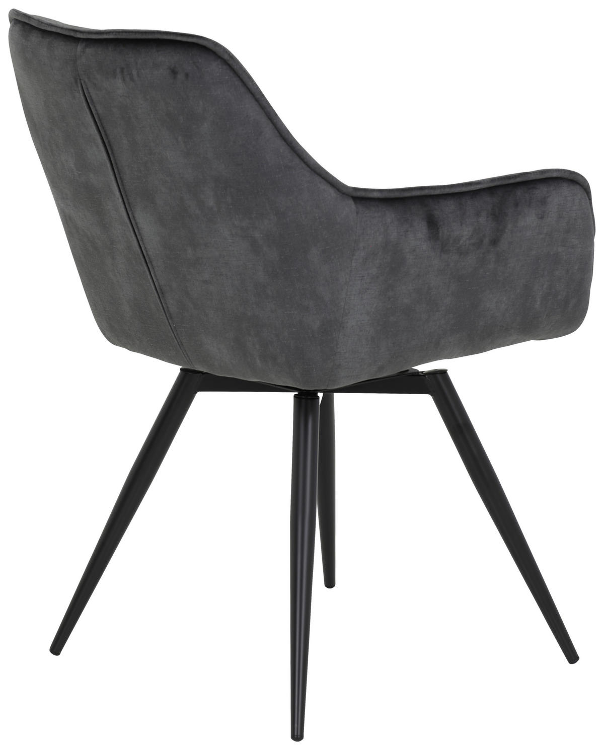 Stuhl Florentina 2er Set anthrazit Vintage Samtoptik B/H/T: ca. 49x84x63 cm Florentina 2er Set - schwarz/anthrazit (49,00/84,00/63,00cm) - Hela