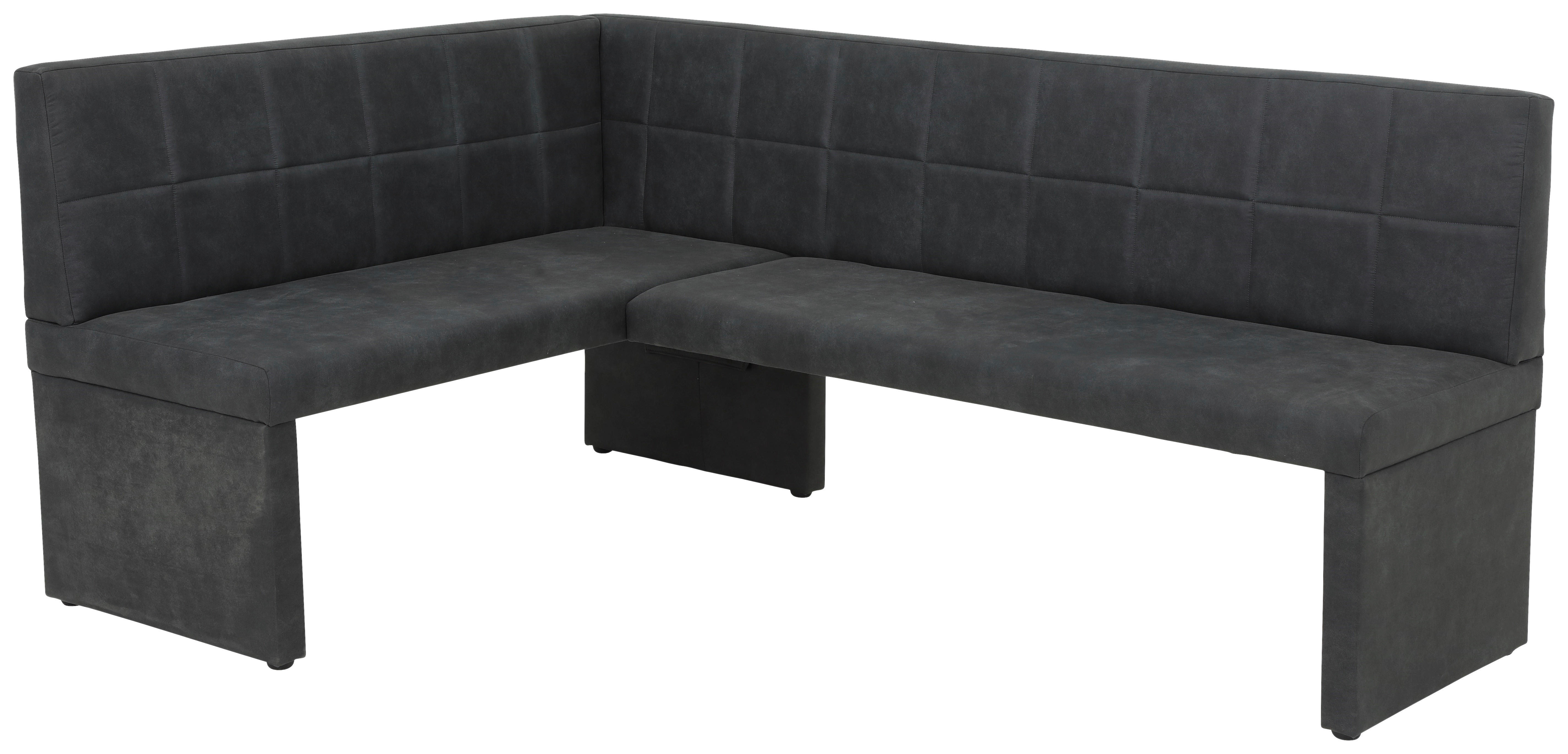 Eckbank Melanie anthrazit Vintage Optik B/H/T: ca. 140x90x200 cm Melanie - anthrazit (140,00/90,00/200,00cm)
