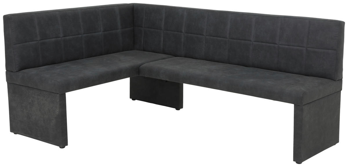 Eckbank Melanie anthrazit Vintage Optik B/H/T: ca. 140x90x200 cm Melanie - anthrazit (140,00/90,00/200,00cm)