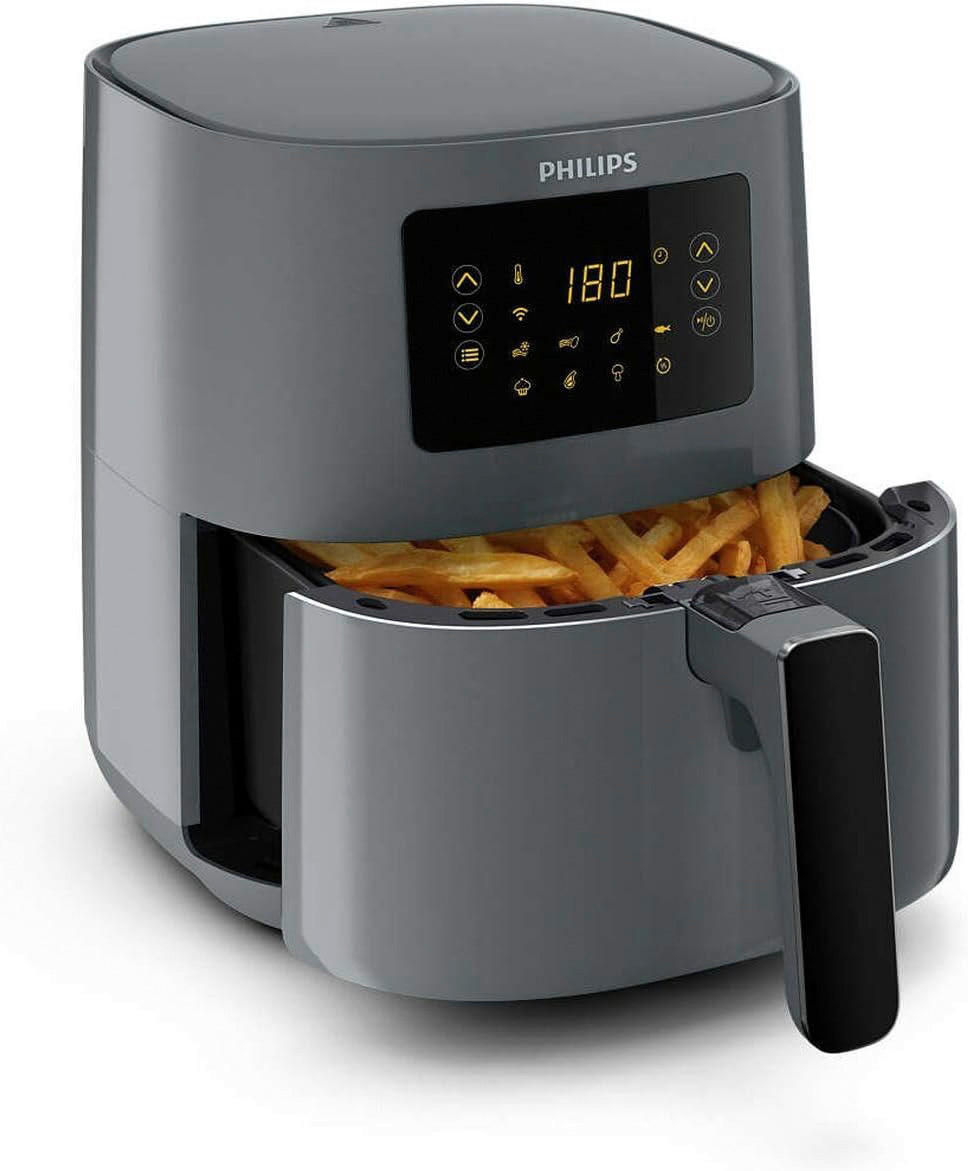 Philips Heißluftfritteuse HD9255/60 grau Kunststoff B/H/T: ca. 36x29,5x26,4 cm ca. 4,1 l HD9255/60 - grau (36,00/29,50/26,40cm) - Philips