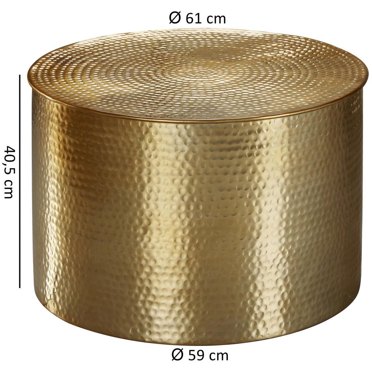 Couchtisch gold H: ca. 40 cm Couchtisch - gold (40,00cm) - Wohnling