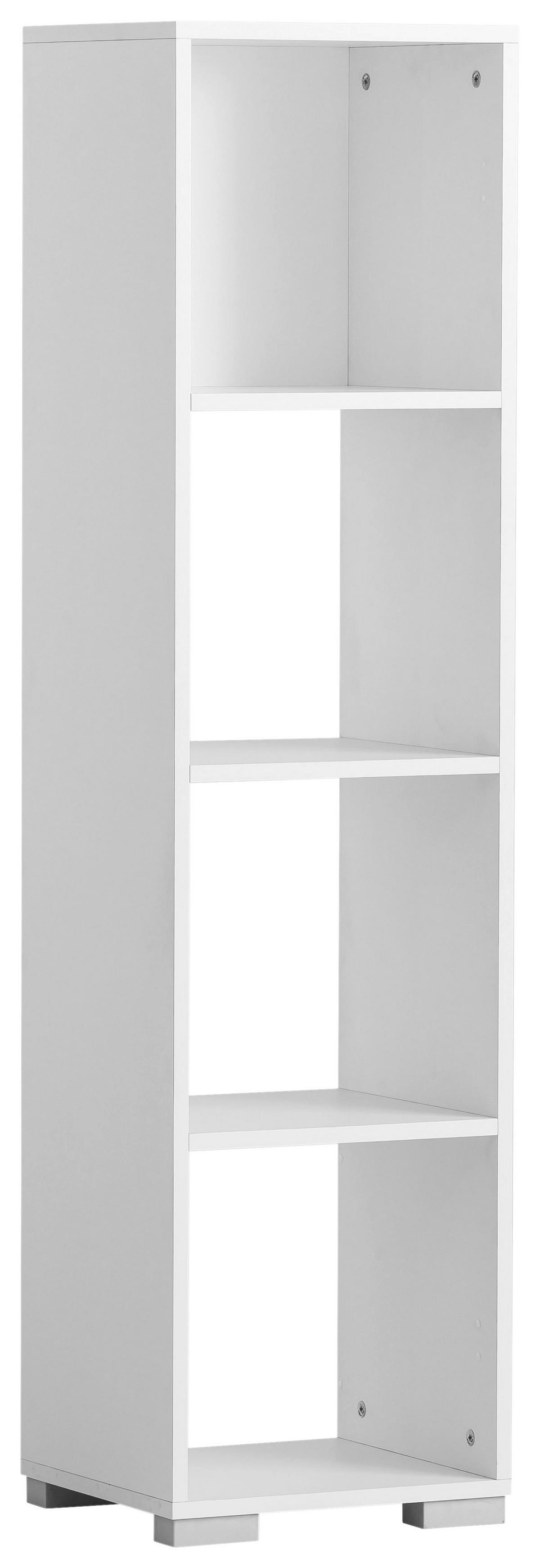 Regal Niels weiß perlweiß Optik B/H/T: ca. 36,3x142,7x33 cm Niels - weiß (36,30/142,70/33,00cm) - Möbelpartner